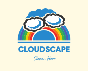 Cloudy - Cloudy Nursery Rainbow logo design