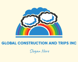 Gay - Cloudy Nursery Rainbow logo design