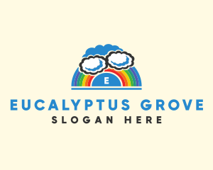 Cloudy Nursery Rainbow  logo design