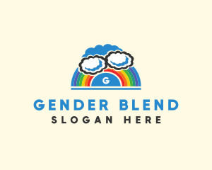 Gender - Cloudy Nursery Rainbow logo design