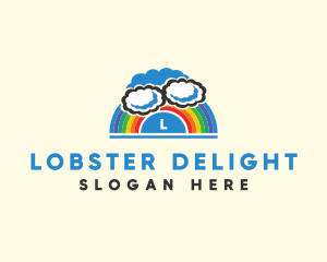 Cloudy Nursery Rainbow  logo design