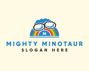 Cloudy Nursery Rainbow  logo design