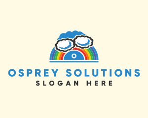 Cloudy Nursery Rainbow  logo design