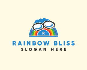 Cloudy Nursery Rainbow  logo design