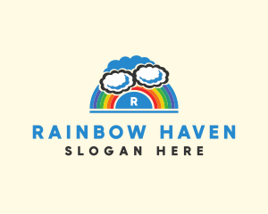 Cloudy Nursery Rainbow  logo design