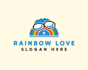 Cloudy Nursery Rainbow  logo design