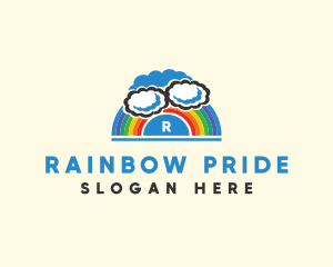 Cloudy Nursery Rainbow  logo design