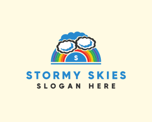 Cloudy Nursery Rainbow  logo design