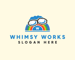 Cloudy Nursery Rainbow  logo design