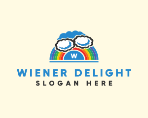 Cloudy Nursery Rainbow  logo design