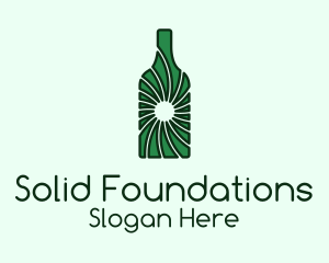 Green Wine Bottle  Logo