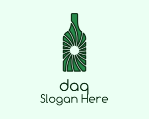 Green Wine Bottle  Logo