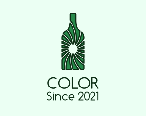 Wine Bottle - Green Wine Bottle logo design