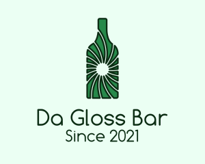 Green Wine Bottle  logo design