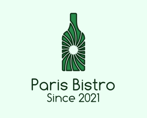 Green Wine Bottle  logo design