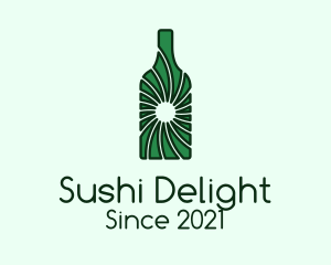 Green Wine Bottle  logo design