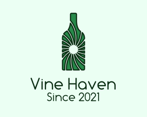 Green Wine Bottle  logo design