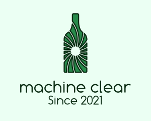 Liquor Store - Green Wine Bottle logo design