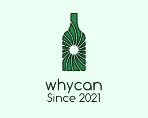 Distillery - Green Wine Bottle logo design