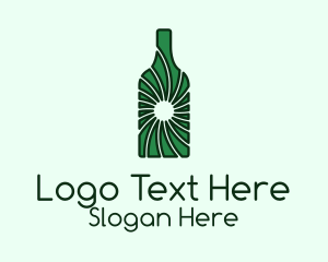 Green Wine Bottle  Logo