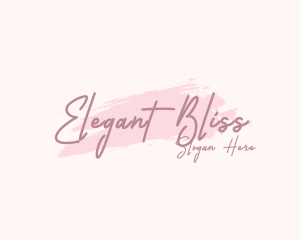 Pink Feminine Script Logo