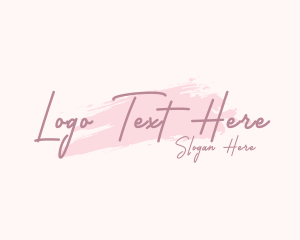 Pink Feminine Script Logo