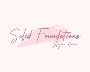 Pink Feminine Script Logo