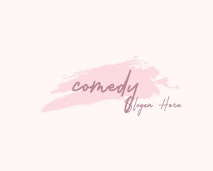 Pink Feminine Script Logo