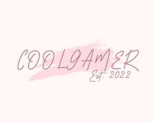 Cursive - Pink Feminine Script logo design