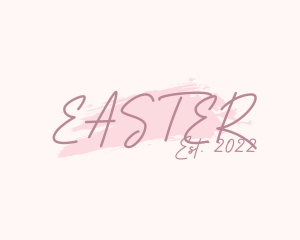 Watercolor - Pink Feminine Script logo design