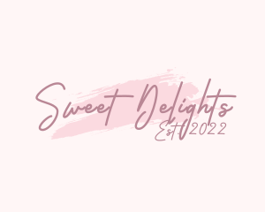 Pink Feminine Script logo design