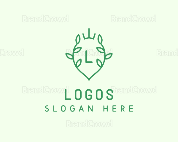Crown Leaf Crest Logo