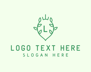 Leaf - Crown Leaf Crest logo design