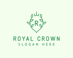 Crown Leaf Crest logo design