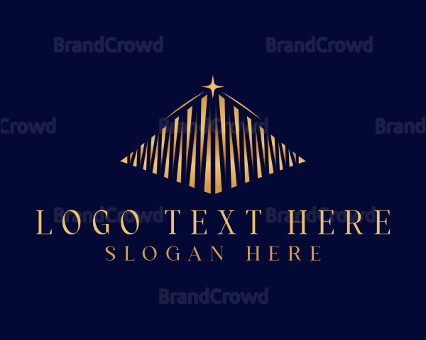 Gold Luxury Pyramid Logo