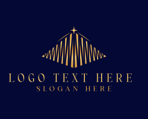 Investment - Gold Luxury Pyramid logo design