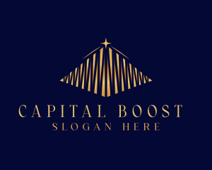 Funding - Gold Luxury Pyramid logo design