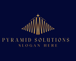 Pyramid - Gold Luxury Pyramid logo design