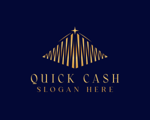 Loan - Gold Luxury Pyramid logo design