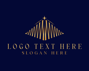 Gold Luxury Pyramid Logo