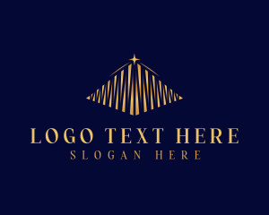 Gold Luxury Pyramid logo design