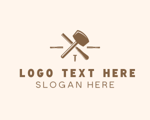 Lumberman - Lumberjack Woodworking Tools logo design