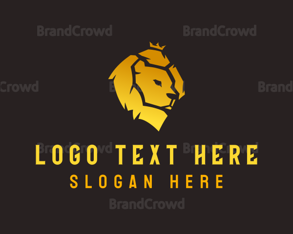 Lion Crown Feline Logo