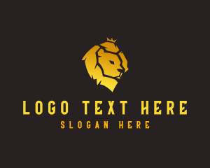 Yellow Crown - Lion King Crown logo design