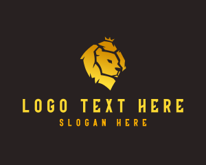 Lion - Lion King Crown logo design