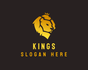 Lion Crown Feline logo design