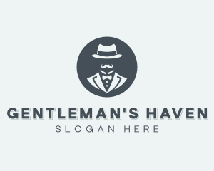 Gentleman Hipster Barbershop logo design