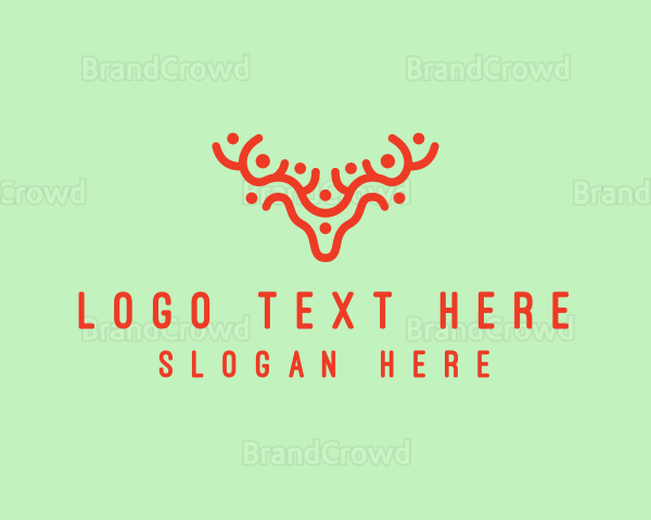 Deer Antlers Zoo Logo