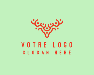 Deer Antlers Zoo Logo