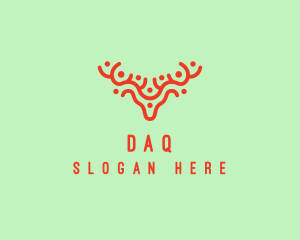 Deer Antlers Zoo Logo